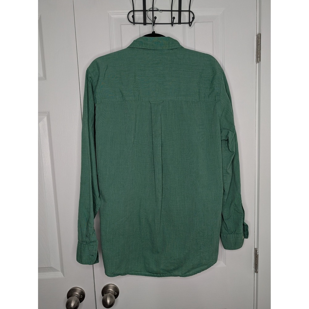 Chaps Mens Long Sleeve Button Down Shirt Canoe Green Easy Care M 750503702003 - Picture 4 of 9